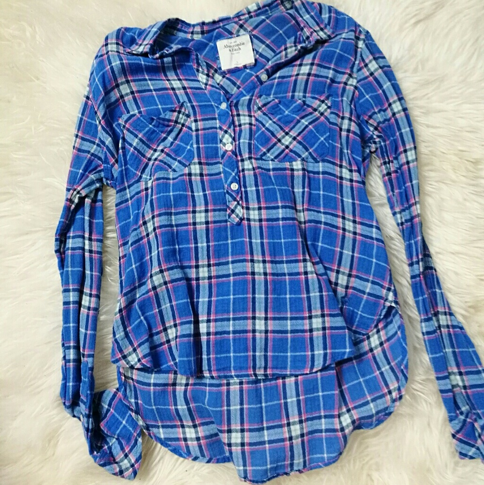 A&F Blue Flannel